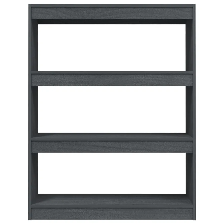 Bibliothèque/Séparateur de pièce Gris 100x30x103 cm Pin massif - 5
