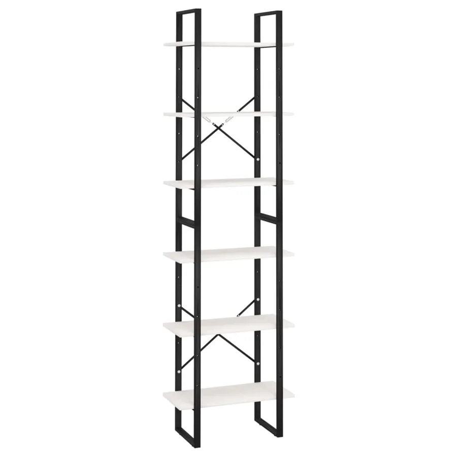 Étagère de rangement Blanc 60x30x210 cm Bois de pin massif - 2