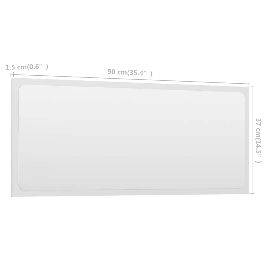 Ensemble de meubles de salle de bain 2pcs blanc bois ingénierie - 16