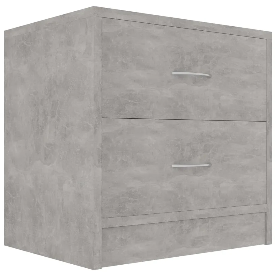 Table de chevet Gris béton 40x30x40 cm Bois d'ingénierie - 2