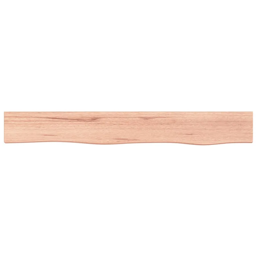 Étagère murale marron clair 80x10x2 cm bois chêne massif traité - 4