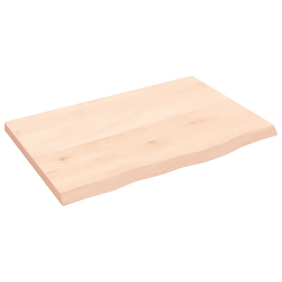 Étagère murale 60x40x2 cm bois de chêne massif non traité - 2