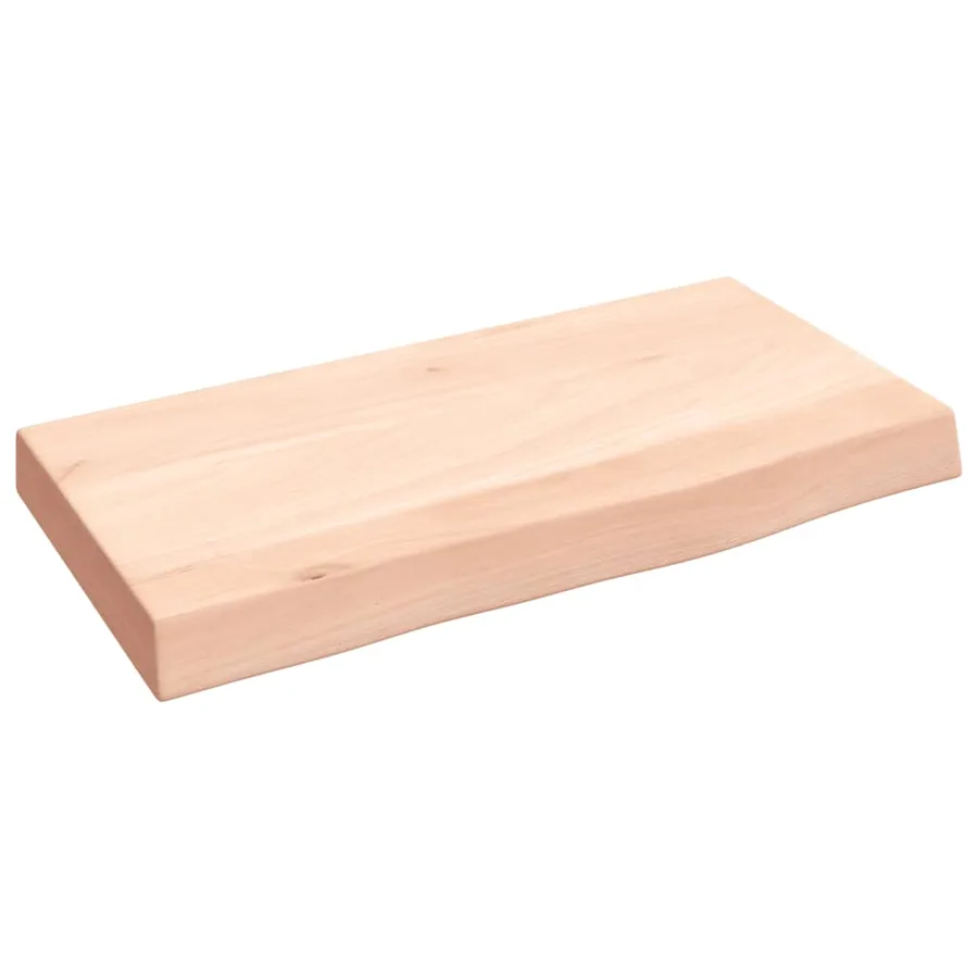 Étagère murale 40x20x4 cm bois de chêne massif non traité - 2