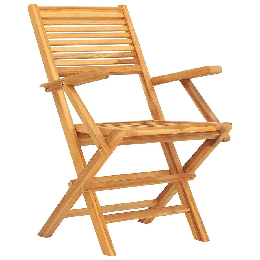 Chaises de jardin pliantes lot de 2 55x62x90cm bois massif teck - 3