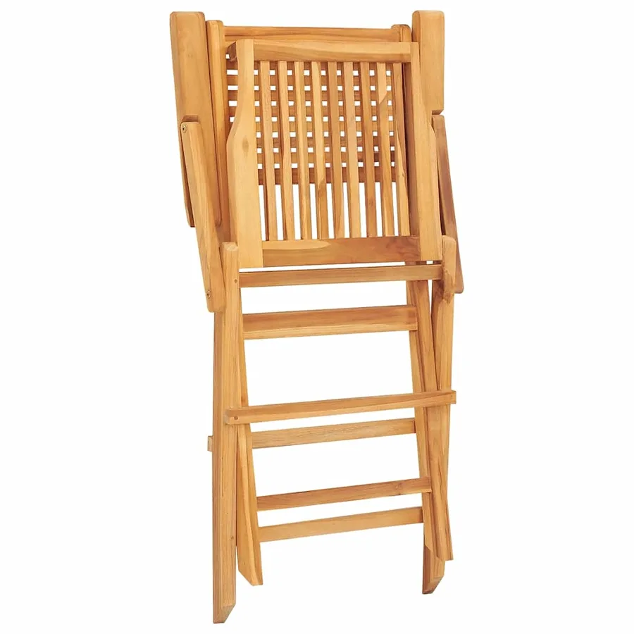 Chaises de jardin pliantes lot de 2 55x62x90cm bois massif teck - 6
