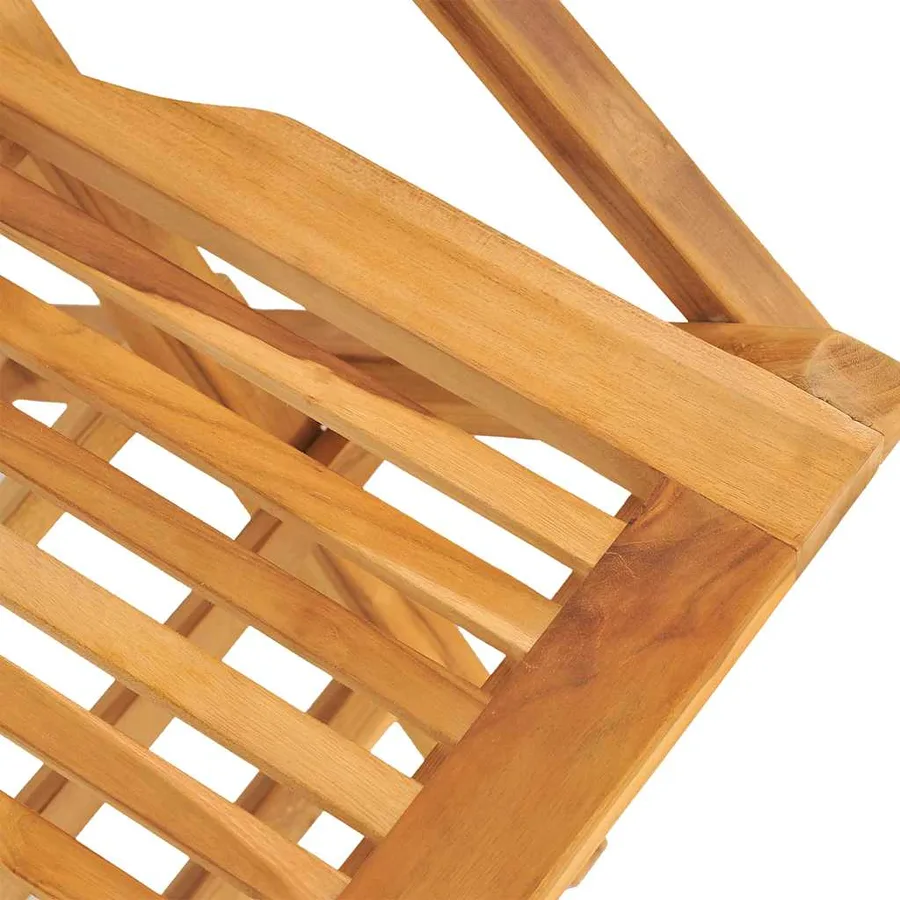 Chaises de jardin pliantes lot de 2 55x62x90cm bois massif teck - 7