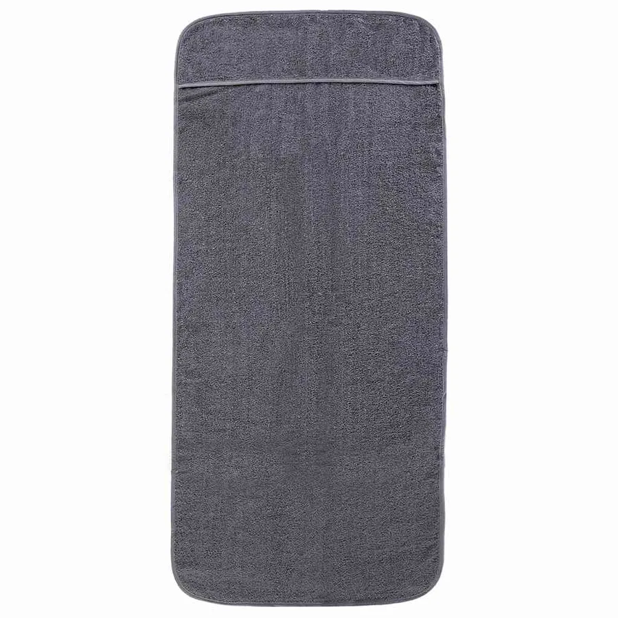 Serviettes de plage 2 pcs anthracite 60x135 cm tissu 400 GSM - 3