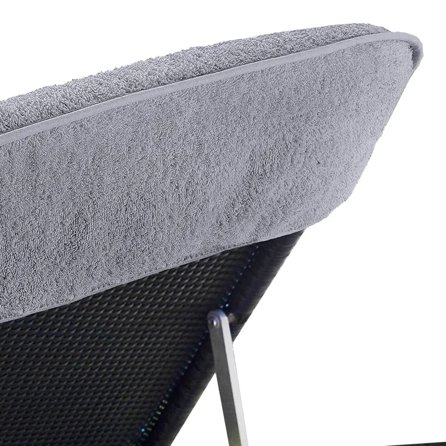 Serviettes de plage 2 pcs gris 60x135 cm tissu 400 GSM - 6