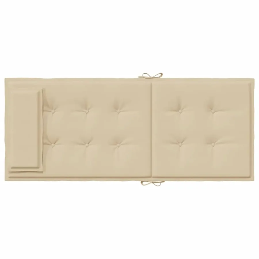 Coussins de chaise à dossier haut lot de 4 beige tissu oxford - 7