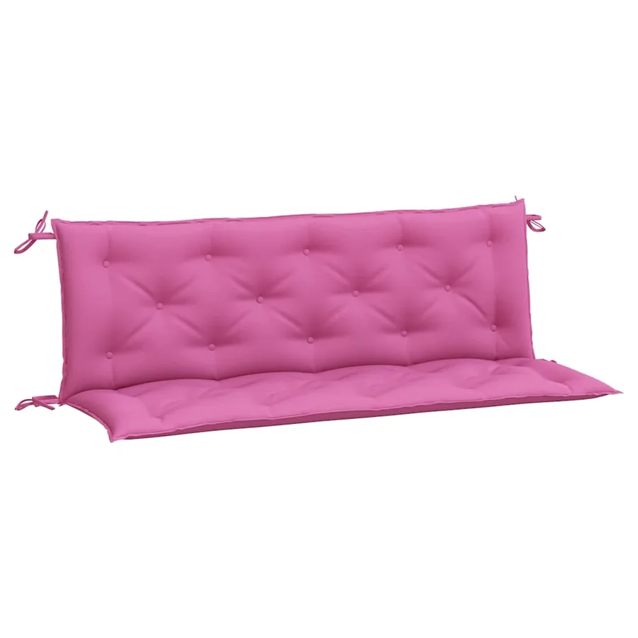 Coussins de banc de jardin lot de 2 rose 150x50x7 cm tissu - 2