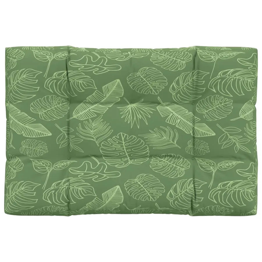 Coussin de palette à motif de feuilles 120x80x12 cm Tissu - 2