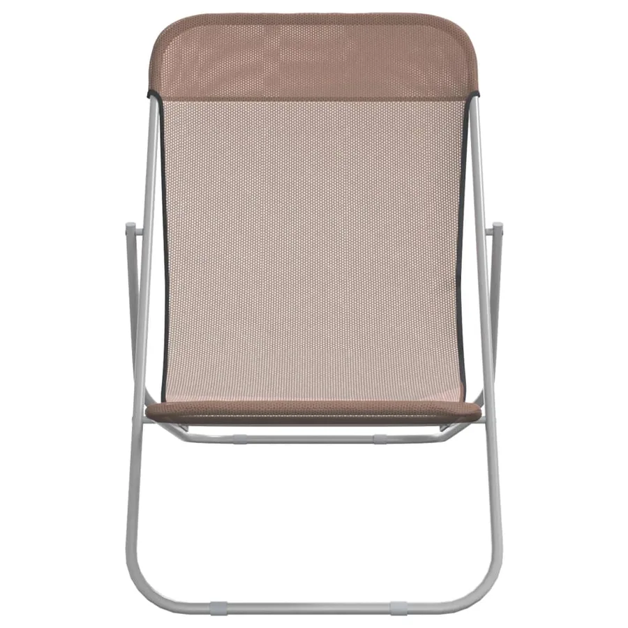 Chaises plage pliantes lot de 2 textilène acier enduit poudre - 4