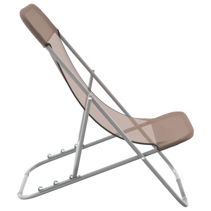 Chaises plage pliantes lot de 2 textilène acier enduit poudre - 5