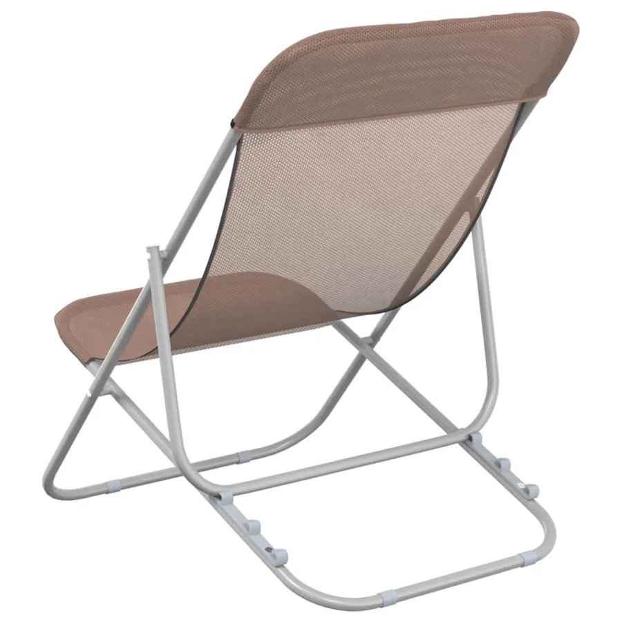 Chaises plage pliantes lot de 2 textilène acier enduit poudre - 6