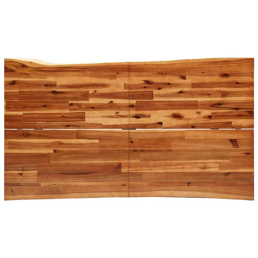 Table à manger 140x80x75 cm bois d'acacia solide à bord vif - 6
