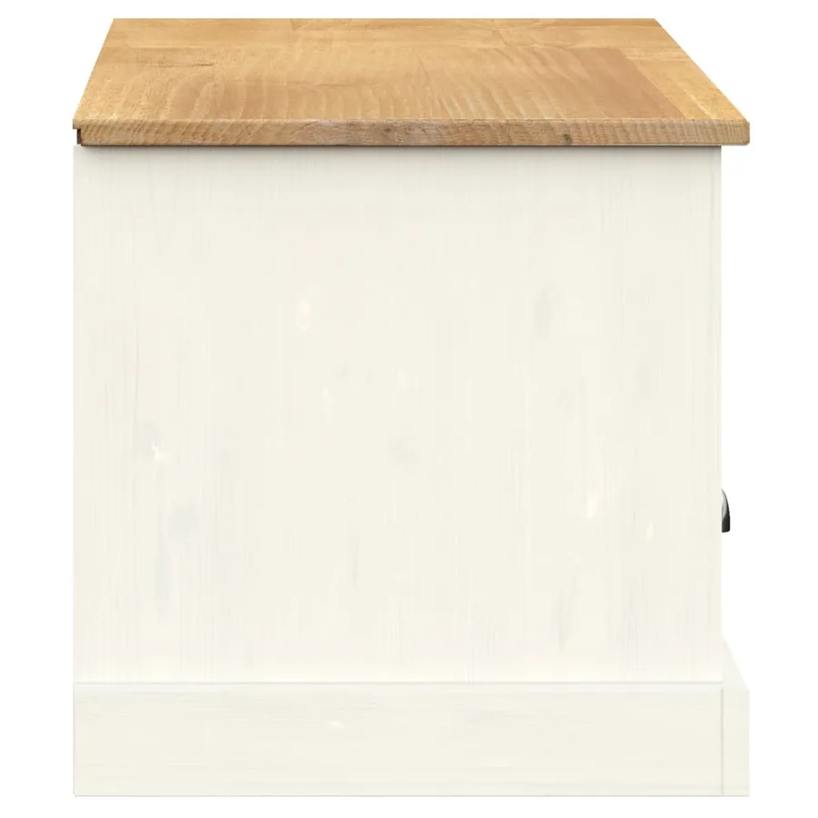 Meuble TV VIGO blanc 156x40x40 cm bois massif de pin - 6