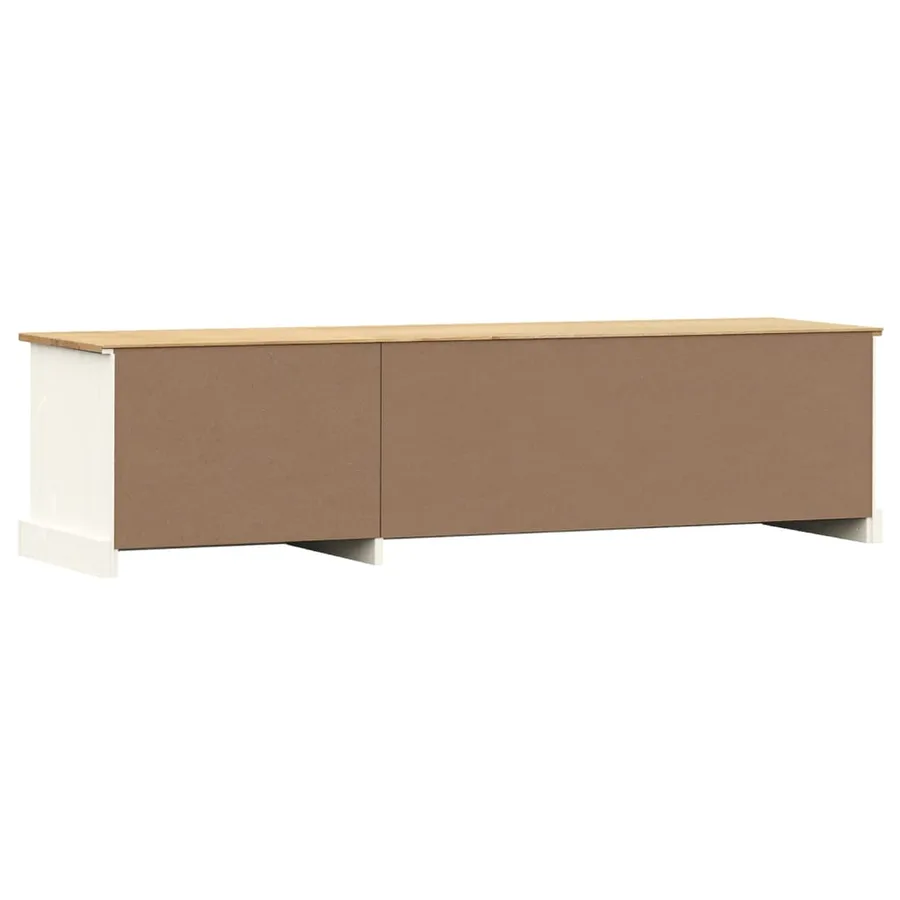 Meuble TV VIGO blanc 156x40x40 cm bois massif de pin - 7