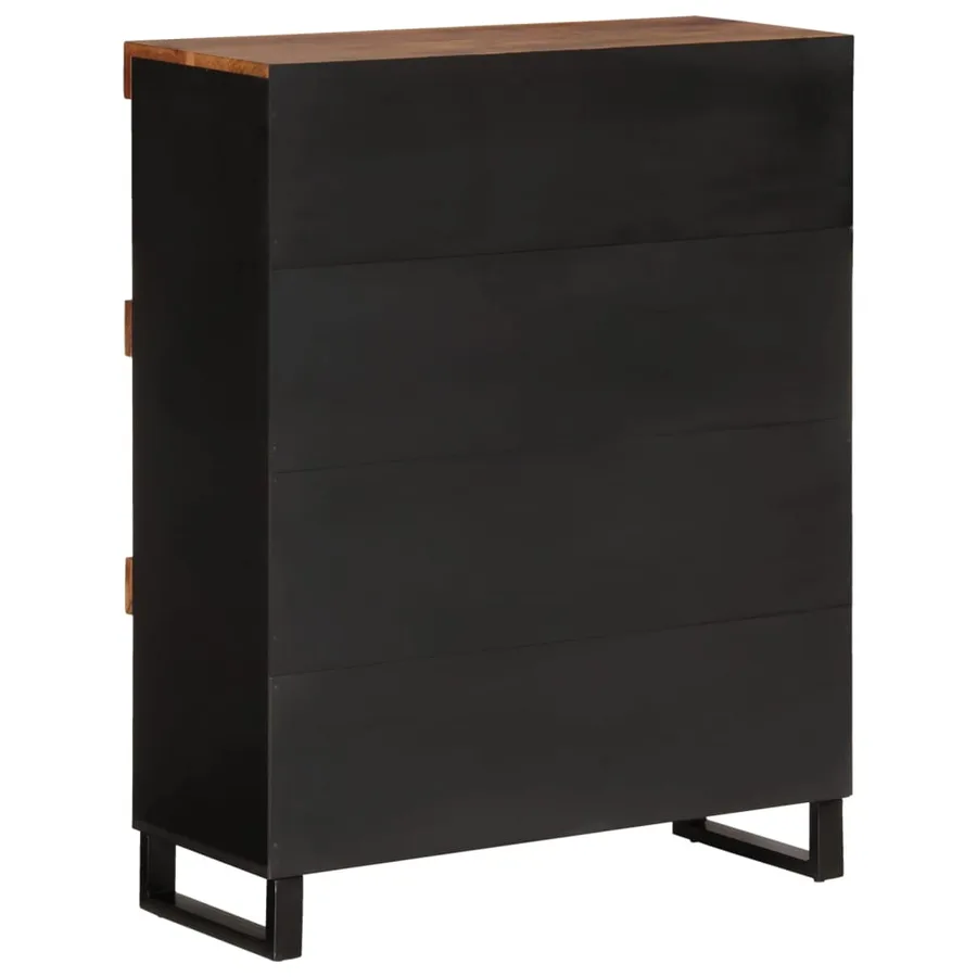Armoire latérale 85x33x107 cm bois massif d'acacia - 4