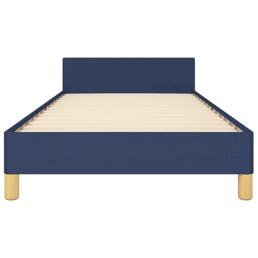 Cadre de lit sans matelas bleu 100x200 cm tissu - 6