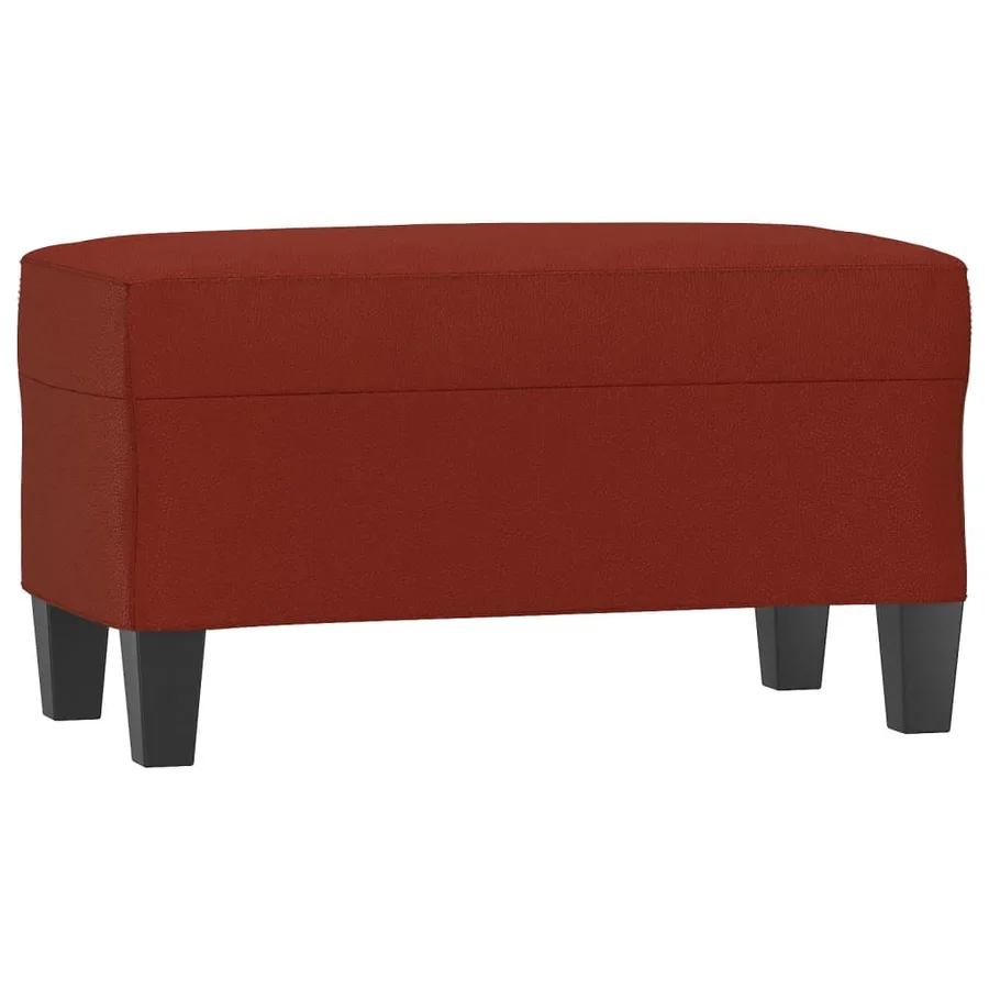 Banc Rouge bordeaux 70x35x41 cm Similicuir - 2