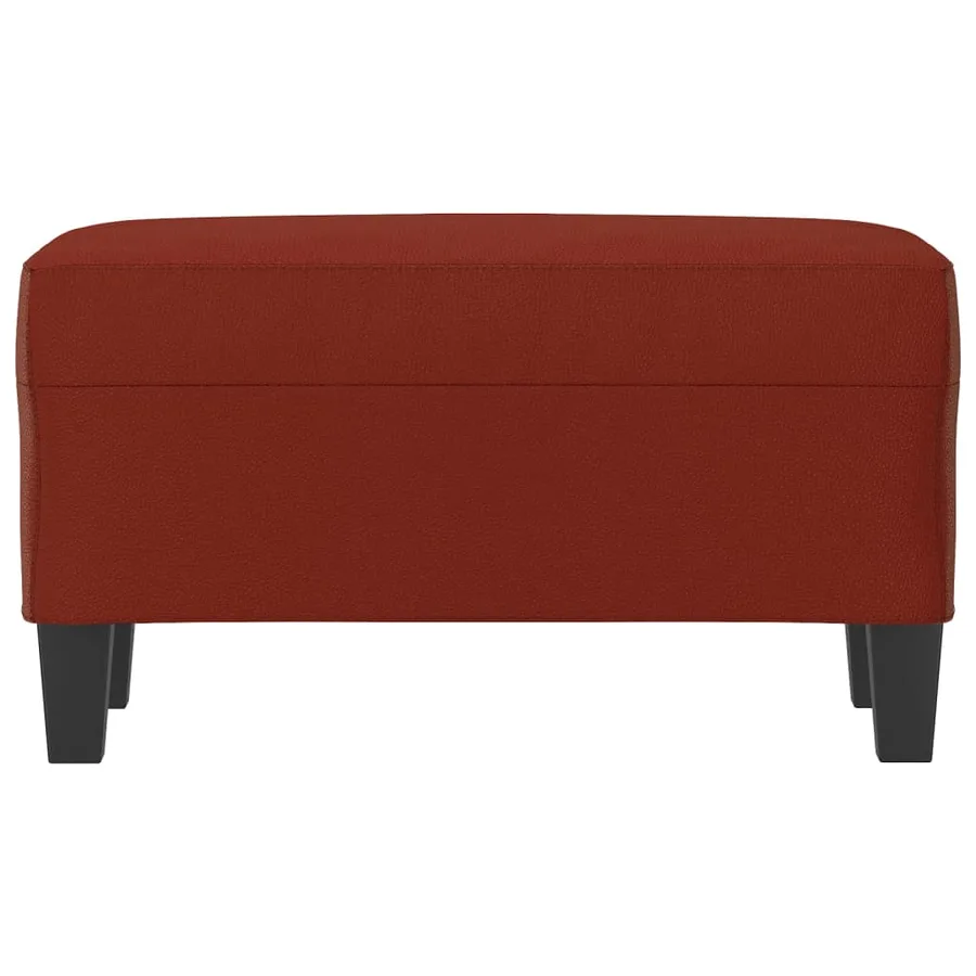 Banc Rouge bordeaux 70x35x41 cm Similicuir - 3
