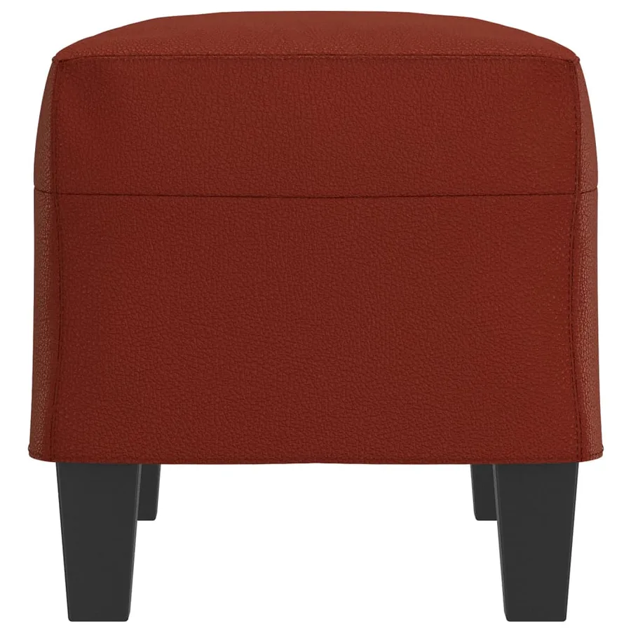Banc Rouge bordeaux 70x35x41 cm Similicuir - 4
