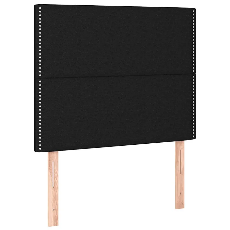 Cadre de lit sans matelas noir 100x200 cm tissu - 9
