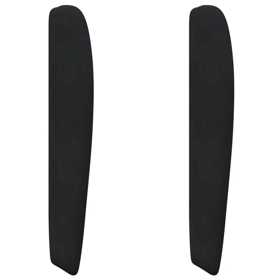 Oreille de tête de lit Noir 80 x 23 x 6 cm Velours - 2