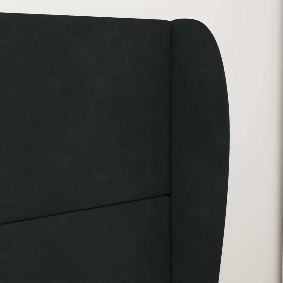 Oreille de tête de lit Noir 80 x 23 x 6 cm Velours - 4
