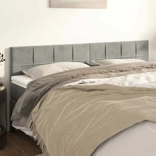 Têtes de lit Gris clair 180x5x78/88 cm Velours