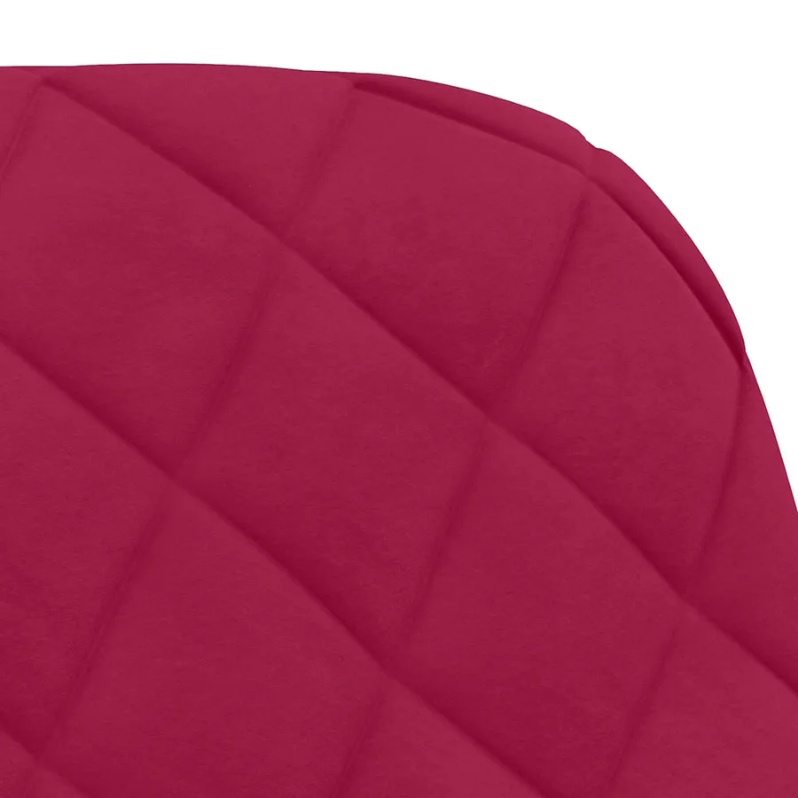 Chaises pivotantes à manger lot de 2 Rouge bordeaux Velours - 7