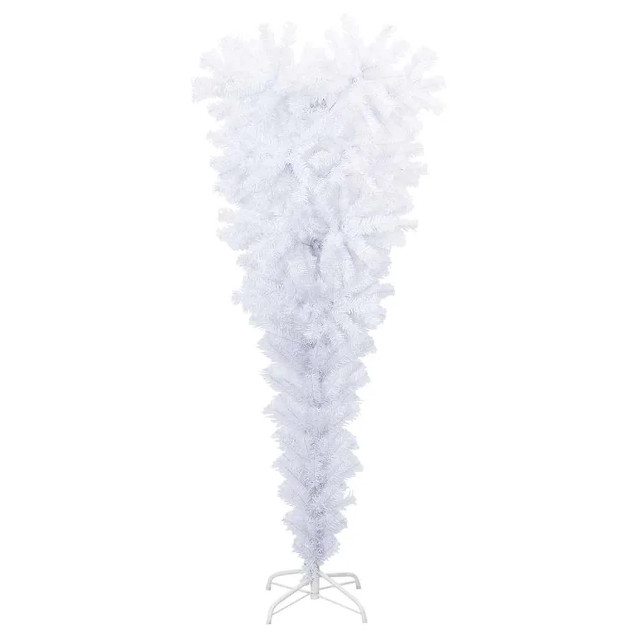 Sapin de Noël artificiel renversé avec support Blanc 120 cm - 2