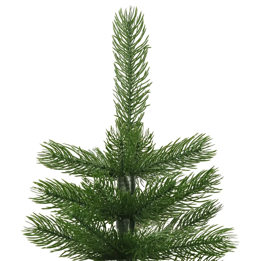 Sapin de Noël artificiel mince avec support 210 cm PE - 3