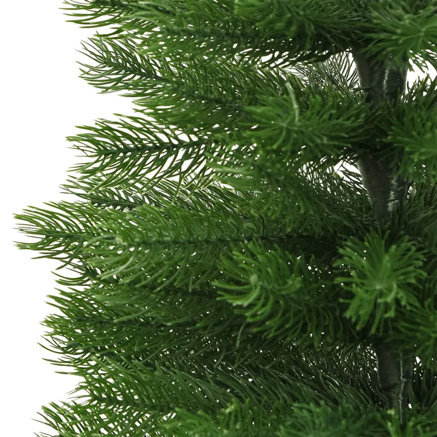 Sapin de Noël artificiel mince avec support 210 cm PE - 5