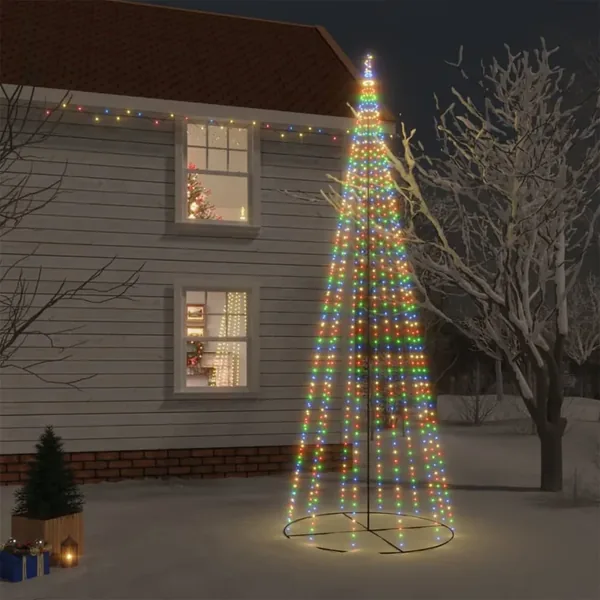 Arbre de Noël cône 732 LED Colorées 160x500 cm