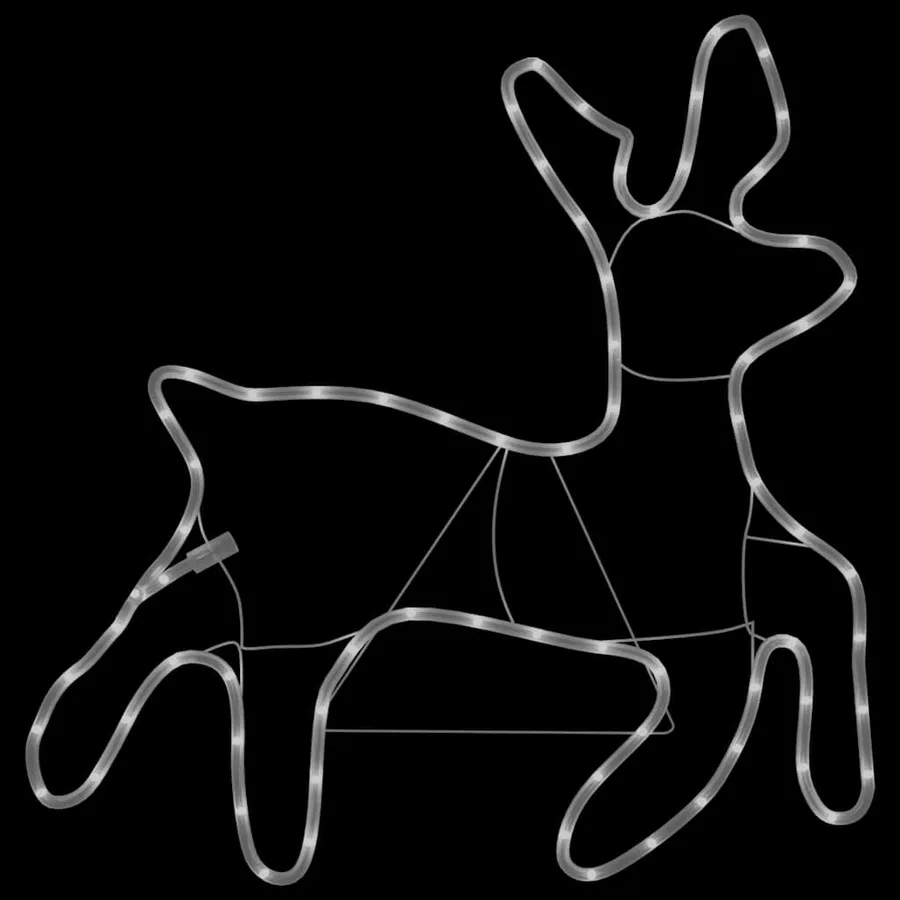 Figure de renne de Noël avec 72 LED Blanc chaud 57x55x4,5 cm - 4