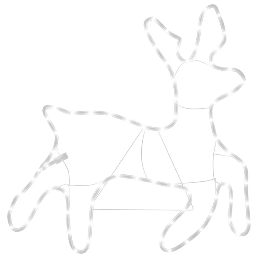 Figure de renne de Noël avec 72 LED Blanc chaud 57x55x4,5 cm - 5
