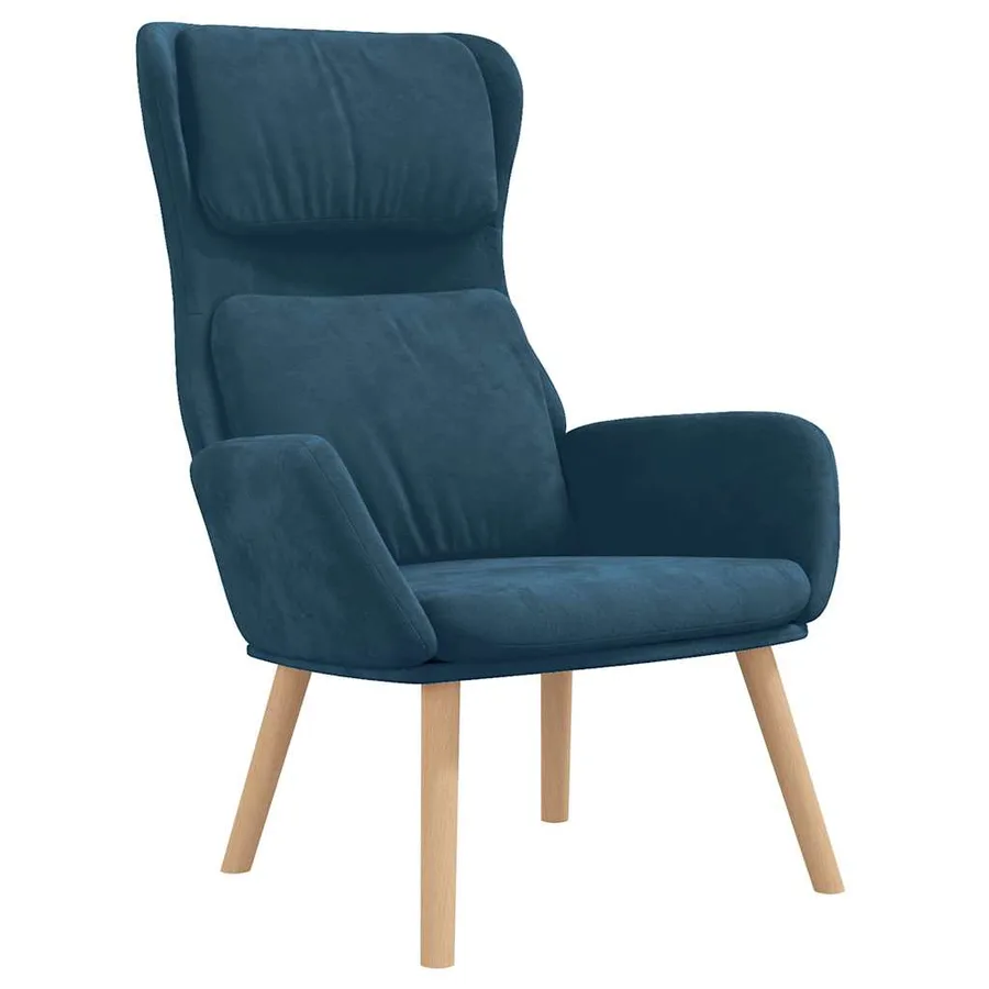 Chaise de relaxation Bleu Velours - 2