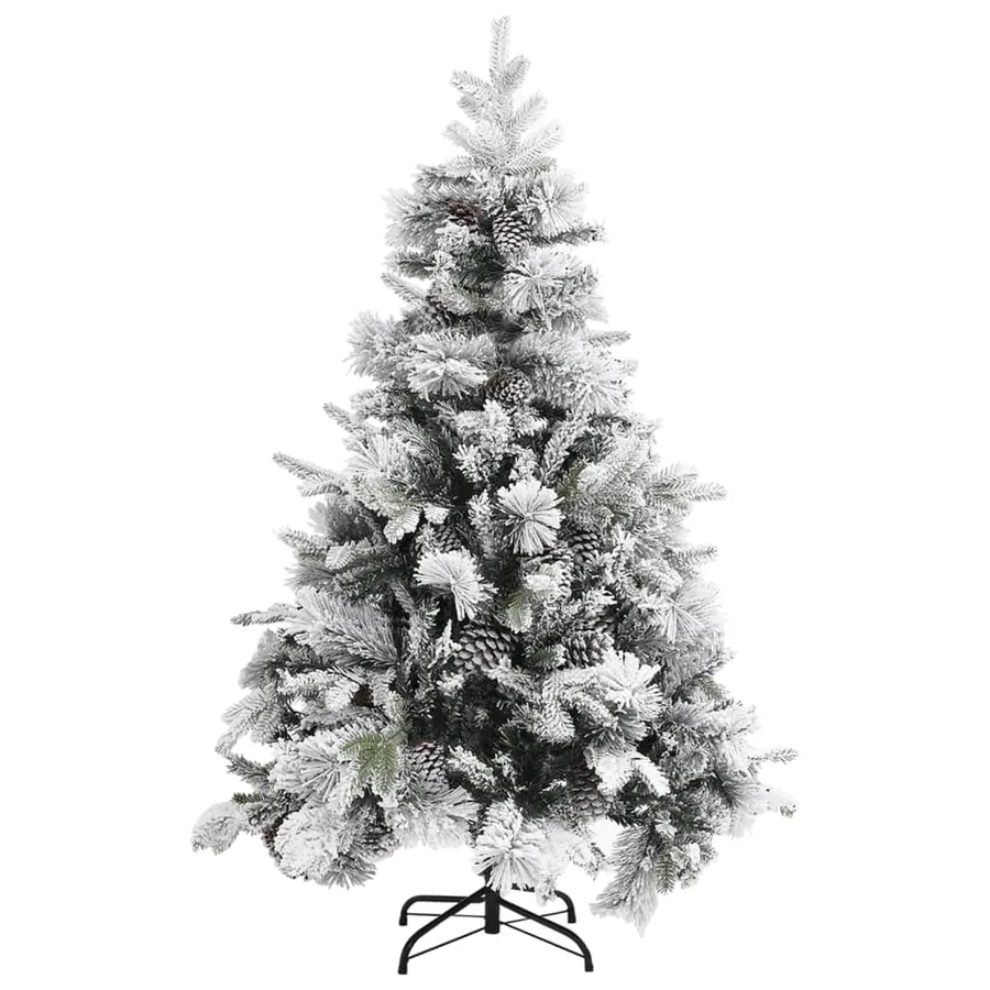 Sapin de Noël à flocons de neige et pommes de pin 150 cm PVC/PE - 2