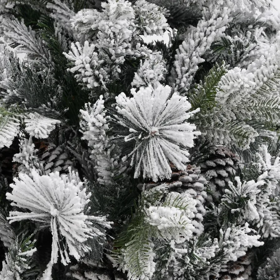 Sapin de Noël à flocons de neige et pommes de pin 150 cm PVC/PE - 4