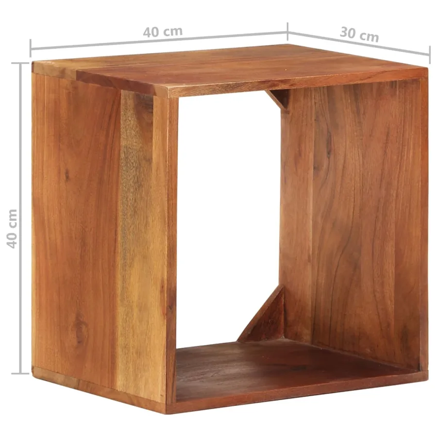 Étagère murale 40x30x40 cm Bois d'acacia solide - 6