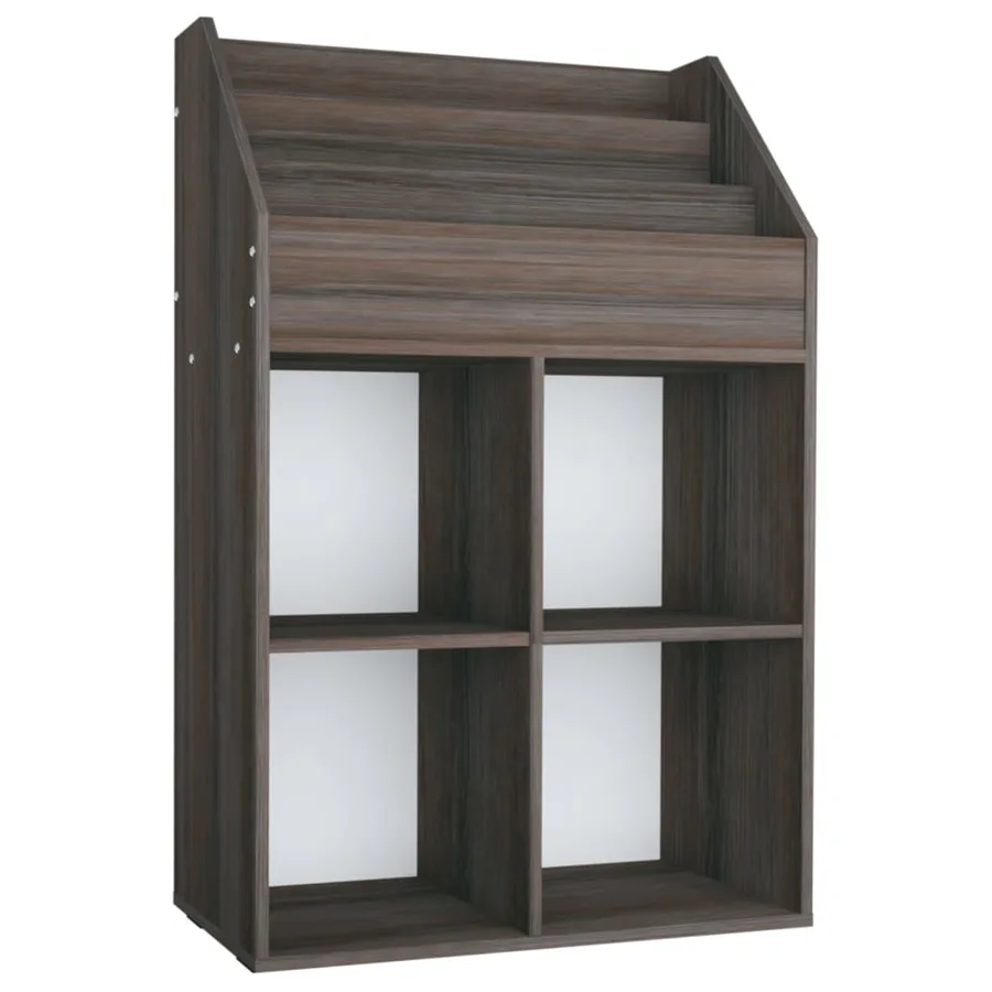 Porte-revue pour enfants Gris et chêne sonoma Bois d'ingénierie - 2