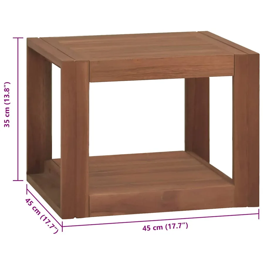 Armoire murale de salle de bain 45x45x35 cm Bois de teck solide - 6