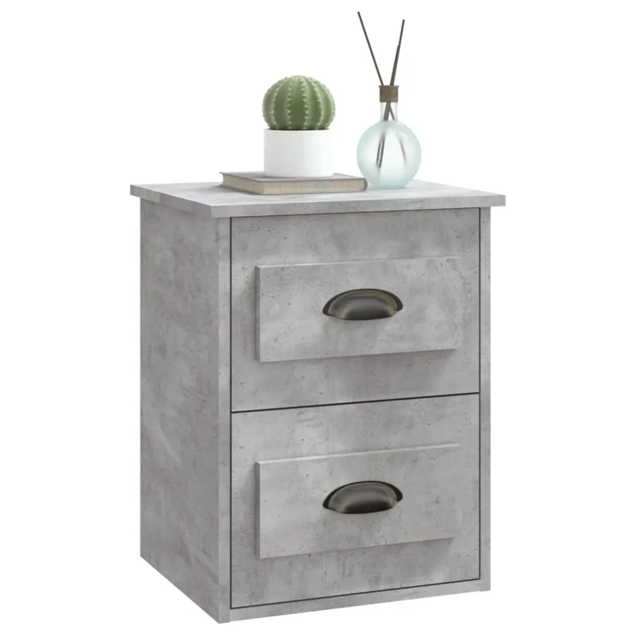 Tables de chevet murales 2 pcs gris béton 41,5x36x53 cm - 5