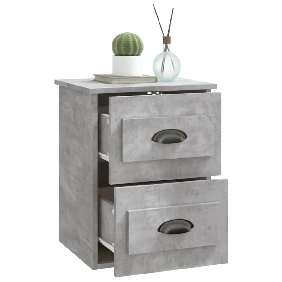 Tables de chevet murales 2 pcs gris béton 41,5x36x53 cm - 6