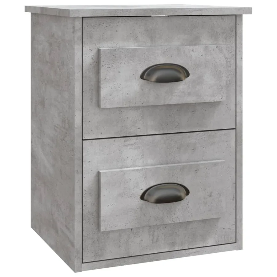 Tables de chevet murales 2 pcs gris béton 41,5x36x53 cm - 7