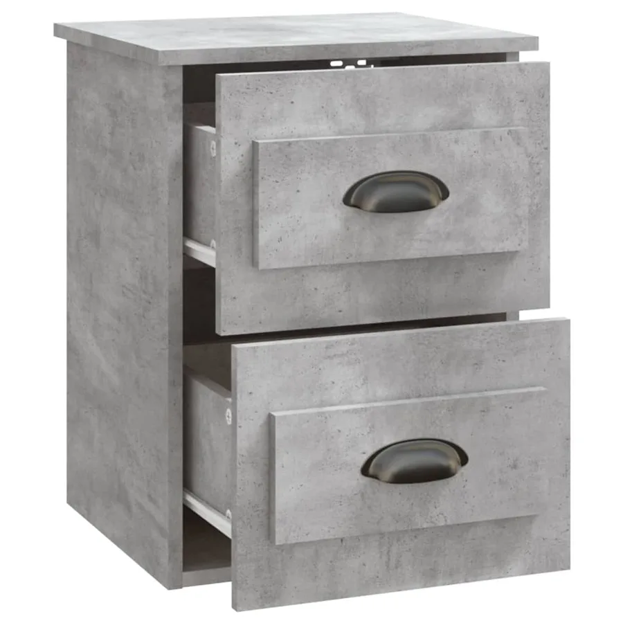 Tables de chevet murales 2 pcs gris béton 41,5x36x53 cm - 8