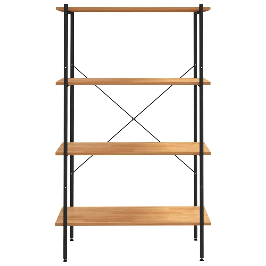 Étagère à 4 niveaux noir et chêne 80x40x130 cm - 3