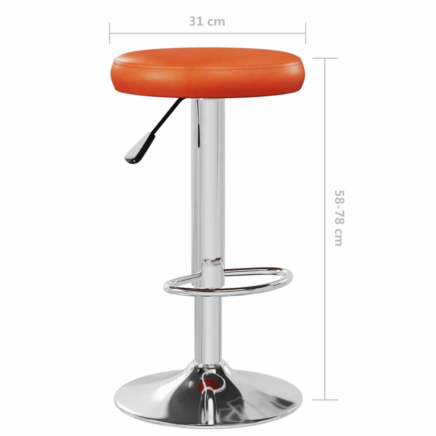 Tabouret de bar 2 pcs 31 x 31 x 87 cm Simili cuir Pivot - 9