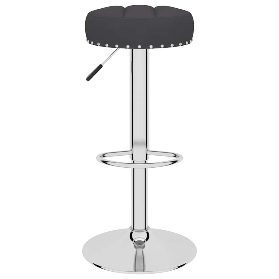 Tabourets de bar lot de 2 noir tissu - 3